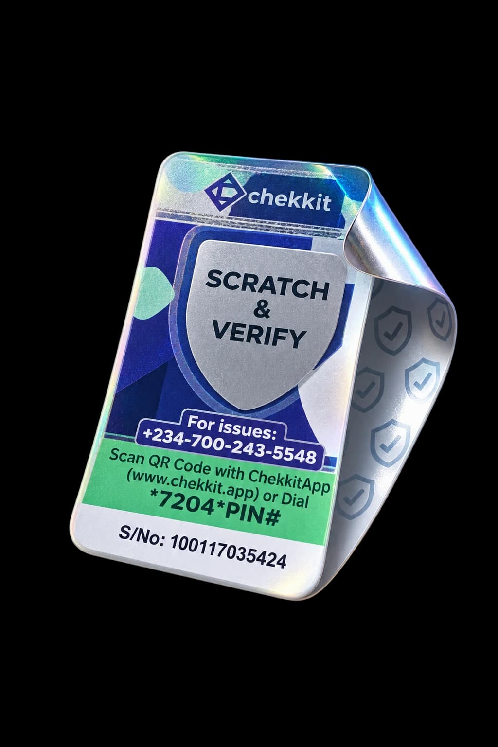 Chekkit MAS scratch-and-verify sticker