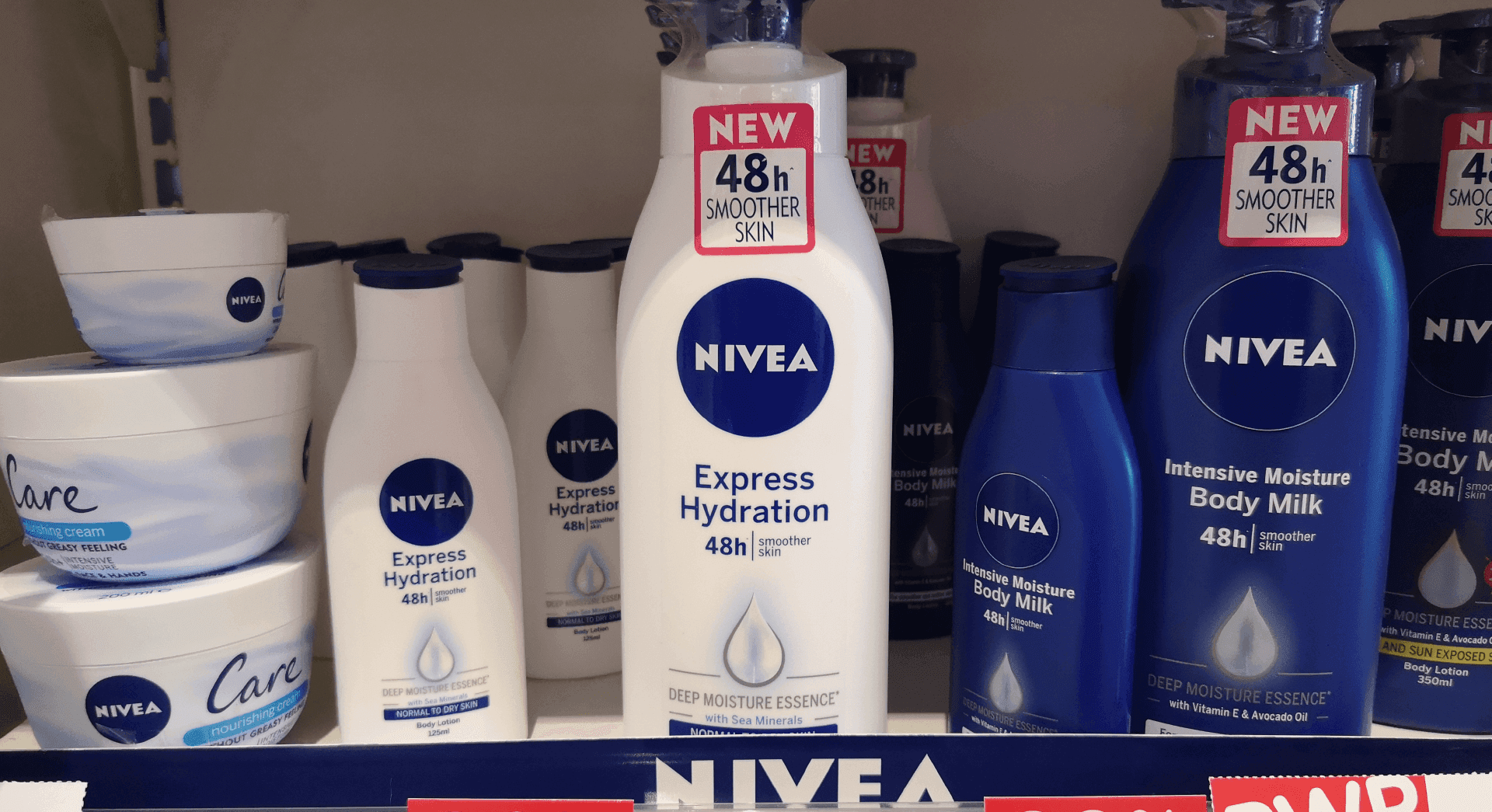 Nivea products on a retail shelf