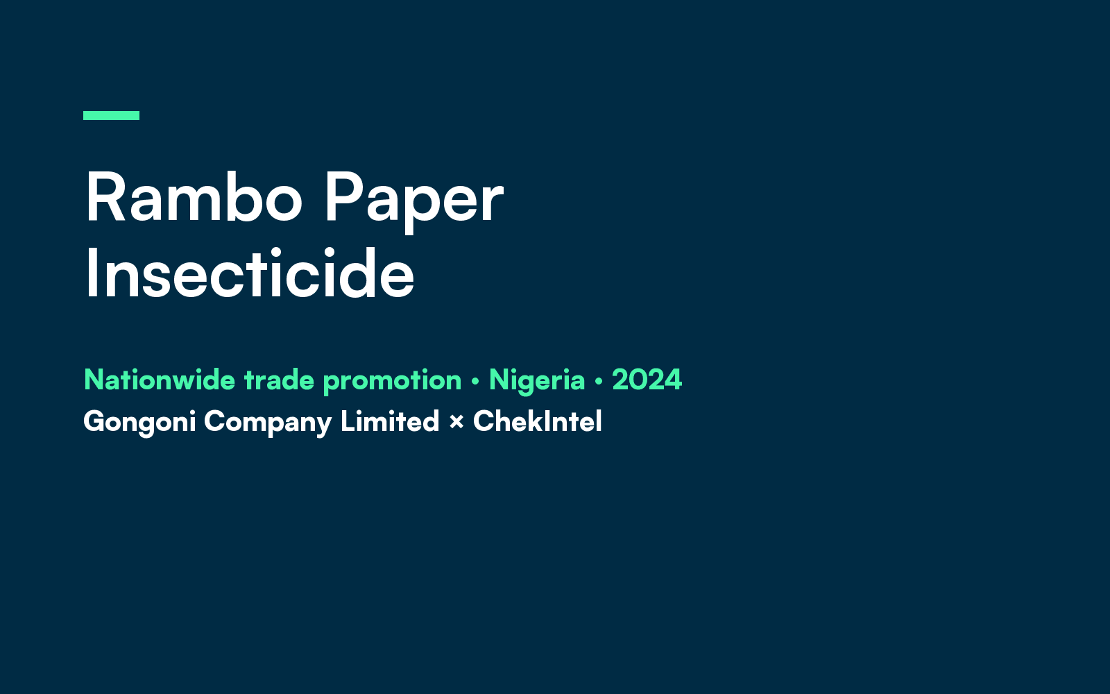 Rambo Paper Insecticide trade promotion